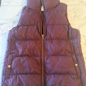 Old Navy Maroon Quilted Vest